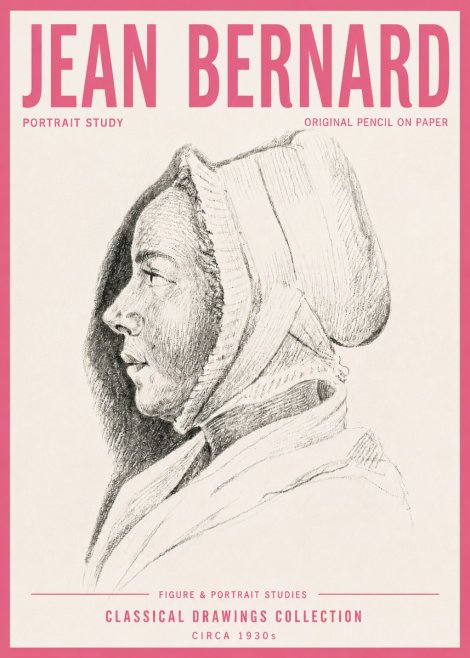 Jean Bernard Portrait Study VI No4 - Póster