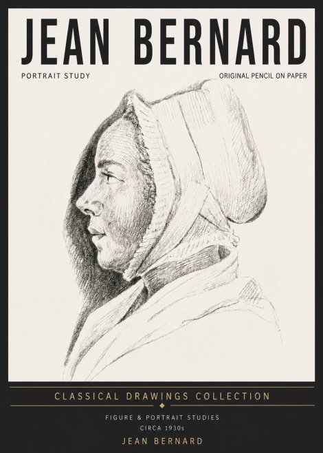 Jean Bernard Portrait Study VI No5 - Póster