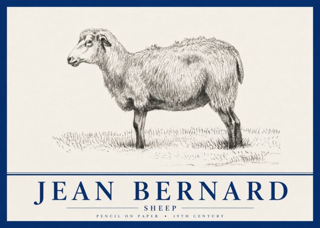 Jean Bernard Sheep No4 - Póster