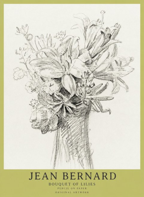 Jean Bernard Bouquet of Lilies No1 - Póster
