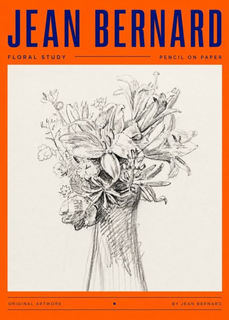 Jean Bernard Bouquet of Lilies No5 - Póster