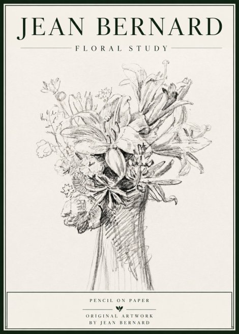 Jean Bernard Bouquet of Lilies No6 - Póster