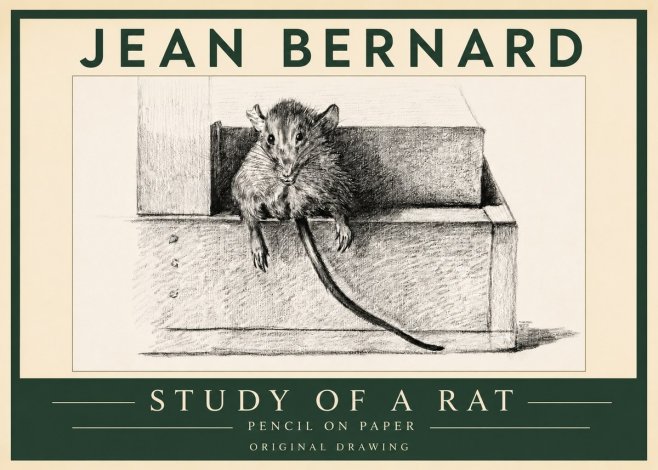 Jean Bernard Study of a Rat I No3 - Póster