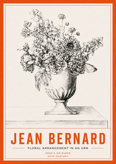 Jean Bernard Floral Arrangement in an Urn No3 - Póster
