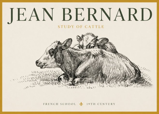 Jean Bernard Study of Cows No4 - Póster