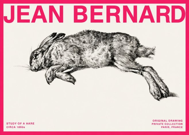 Jean Bernard Study of a Rabbit No4 - Póster