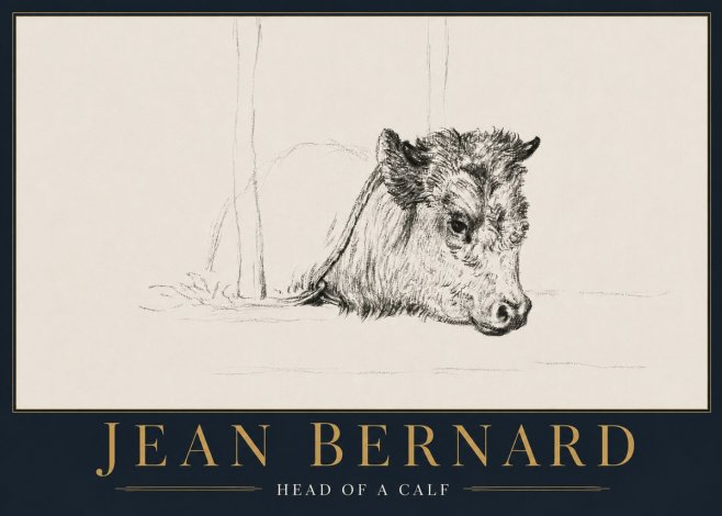 Jean Bernard Study of a Calf I No5 - Póster