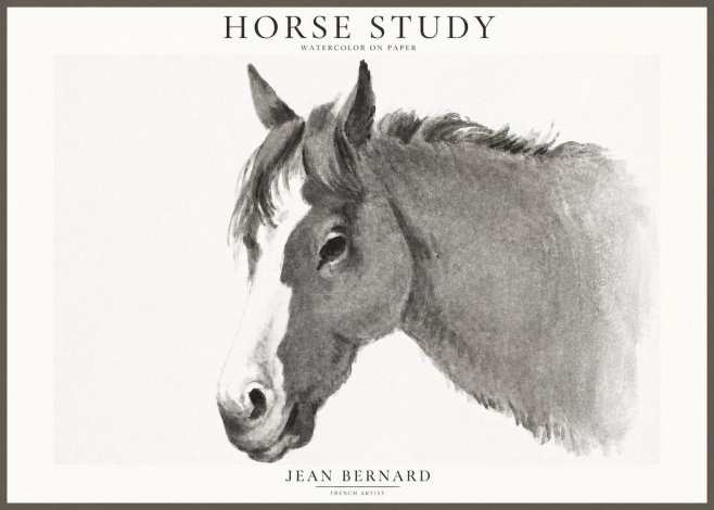 Jean Bernard Horse Study I No1 - Póster