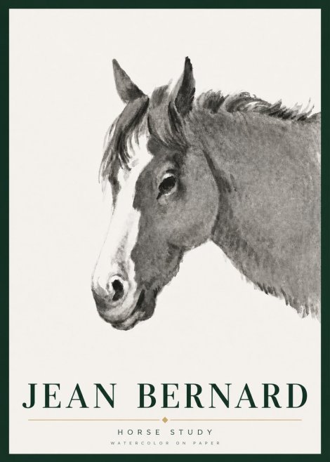 Jean Bernard Horse Study I No5 - Póster