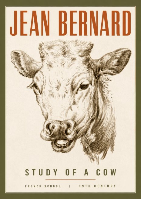 Jean Bernard Study of a Cow IV No4 - Póster