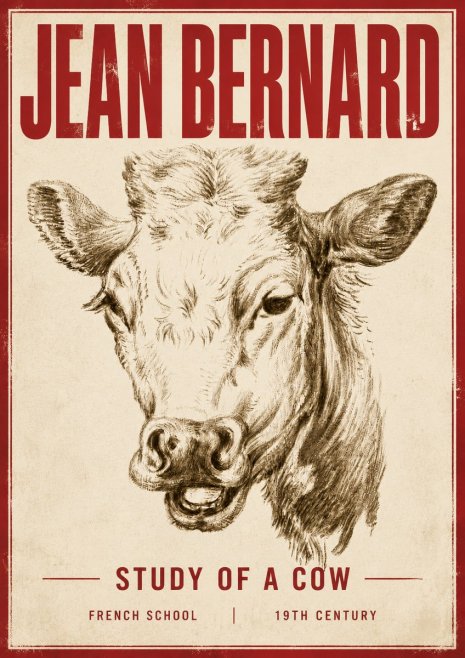 Jean Bernard Study of a Cow IV No5 - Póster