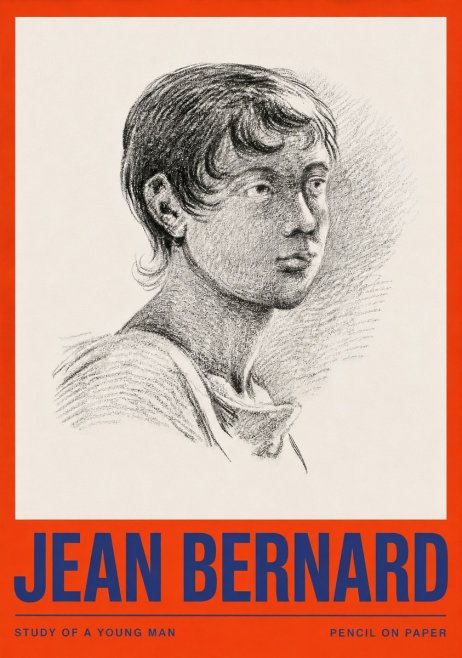 Jean Bernard Study of a Young Boy No4 - Póster