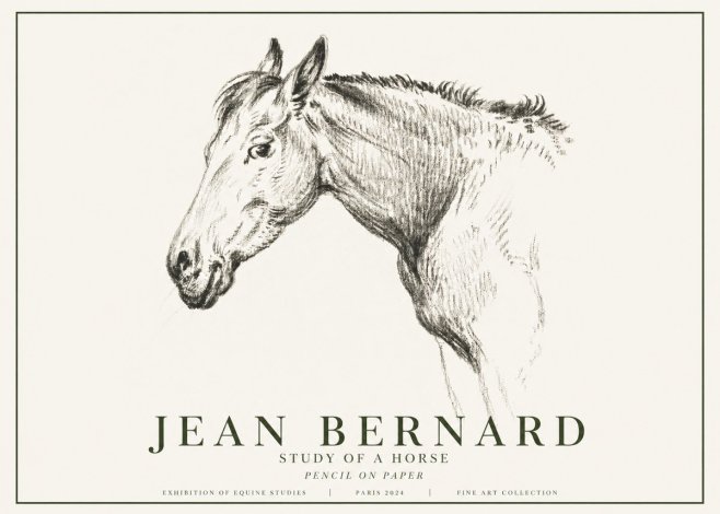 Jean Bernard Study of a Horse VI No6 - Póster