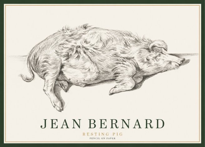 Jean Bernard Study of a Pig I No3 - Póster