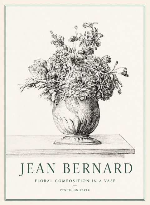Jean Bernard Floral Composition in a Vase No1 - Póster