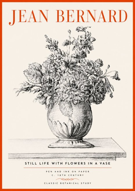 Jean Bernard Floral Composition in a Vase No5 - Póster