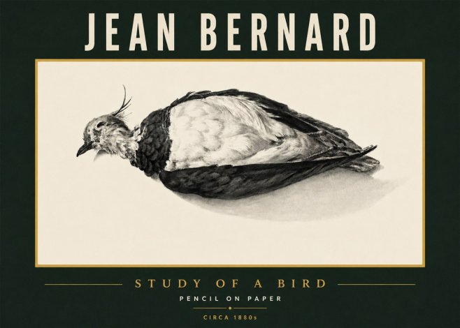 Jean Bernard Study of a Bird II No5 - Póster