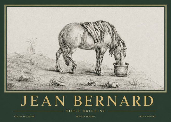 Jean Bernard Horse Drinking No4 - Póster