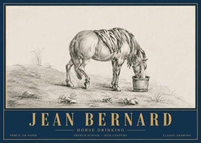 Jean Bernard Horse Drinking No6 - Póster