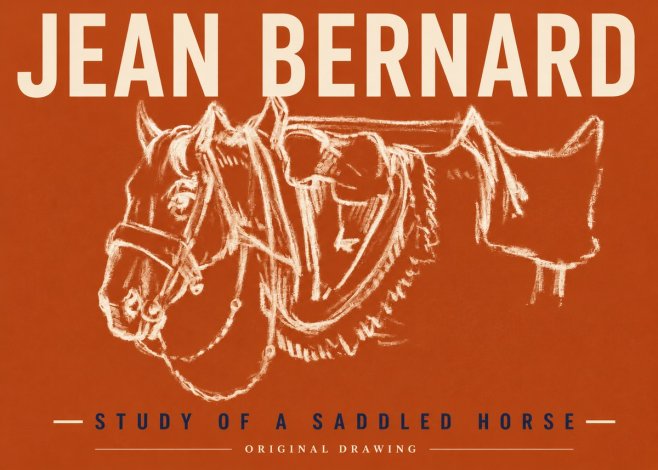 Jean Bernard Study of a Horse VII No5 - Póster