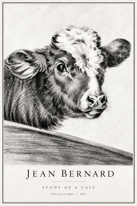 Jean Bernard Study of a Calf II No2 - Póster