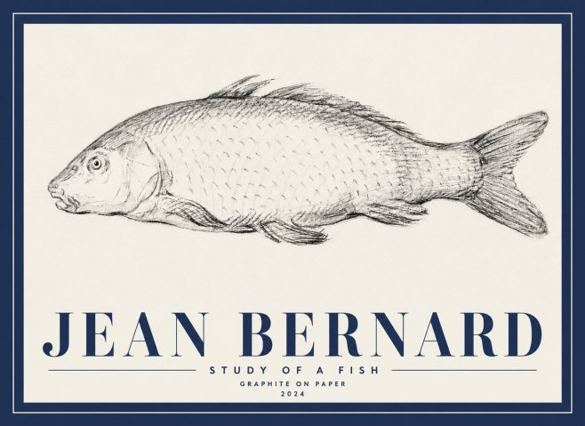 Jean Bernard Study of a Fish III No6 - Póster