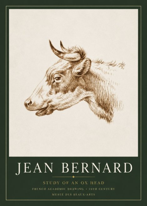 Jean Bernard Bovine Study II No5 - Póster