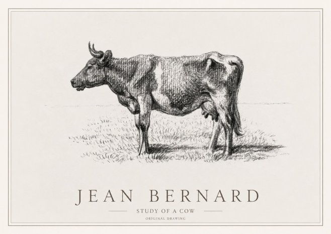 Jean Bernard Cow I No3 - Póster
