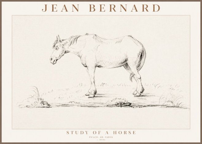 Jean Bernard Study of a Horse IX No3 - Póster