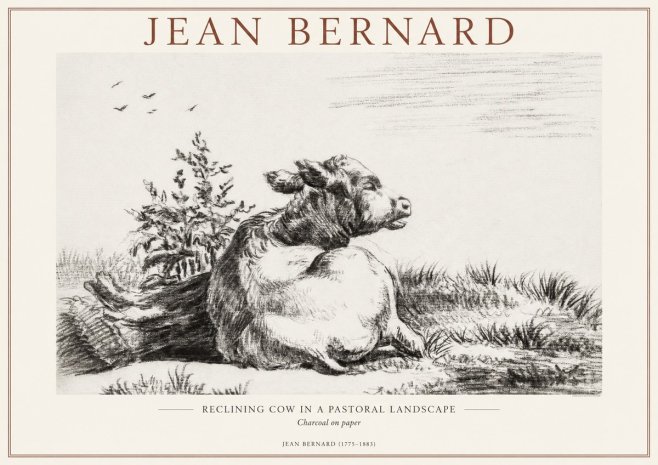 Jean Bernard Study of a Calf III No2 - Póster