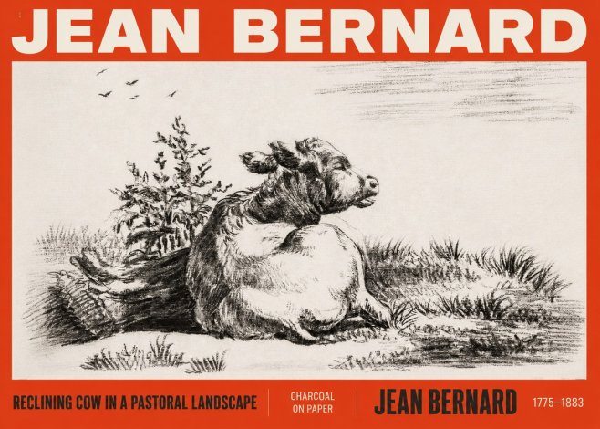 Jean Bernard Study of a Calf III No3 - Póster