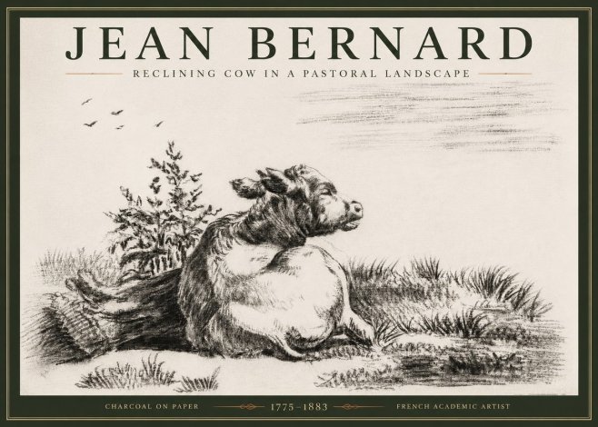 Jean Bernard Study of a Calf III No4 - Póster