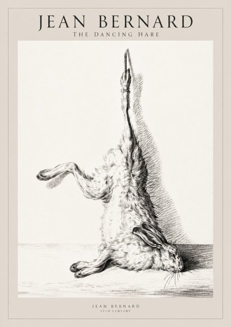 Jean Bernard The Dancing Hare No1 - Póster