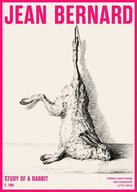 Jean Bernard The Dancing Hare No6 - Póster