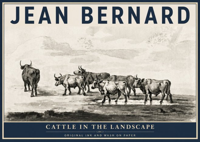 Jean Bernard Cattle in the Landscape No3 - Póster
