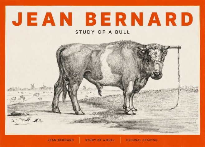 Jean Bernard Study of a Bull III No2 - Póster