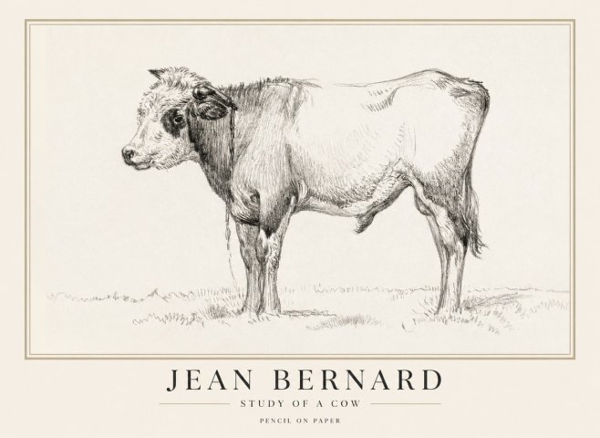 Jean Bernard The Young Bull No5 - Póster