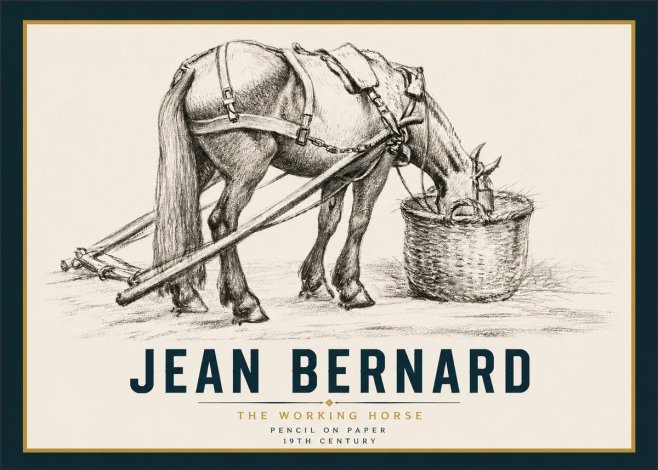 Jean Bernard The Working Horse No4 - Póster
