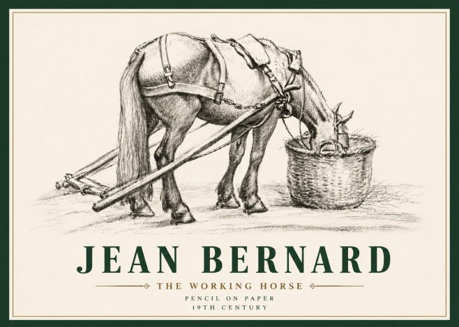 Jean Bernard The Working Horse No6 - Póster