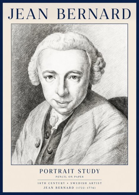 Jean Bernard Portrait of a Gentleman I No4 - Póster