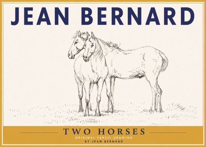 Jean Bernard Two Horses I No4 - Póster