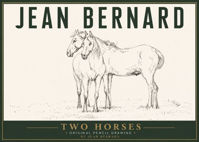 Jean Bernard Two Horses I No5 - Póster