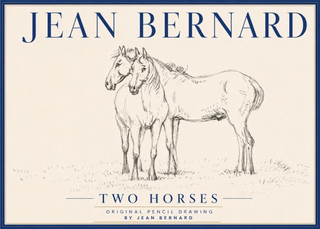 Jean Bernard Two Horses I No6 - Póster