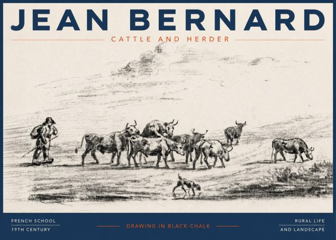 Jean Bernard Cattle and Herder No3 - Póster