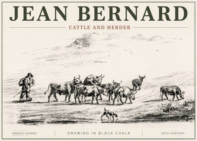 Jean Bernard Cattle and Herder No4 - Póster