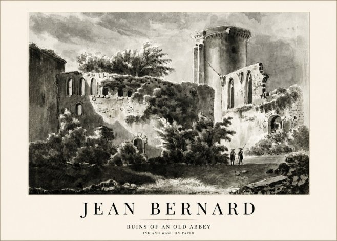 Jean Bernard Ruins of an Old Abbey No1 - Póster