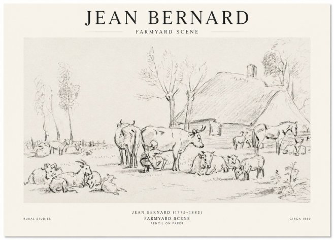 Jean Bernard Farmyard Scene No1 - Póster