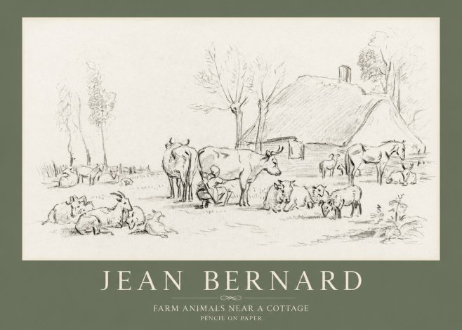Jean Bernard Farmyard Scene No4 - Póster