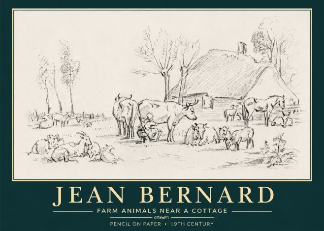Jean Bernard Farmyard Scene No6 - Póster
