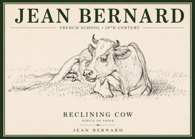 Jean Bernard Reclining Cow III No4 - Póster